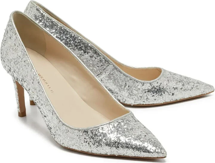 70mm Glitter-Embellished Heeled Pumps - Image 2