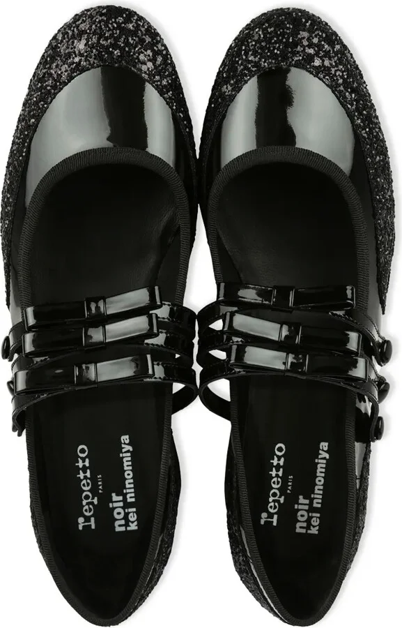70mm glitter-embellished platform Mary Janes - Image 4