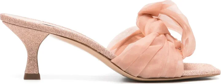 70mm Glitter Knotted Sandals