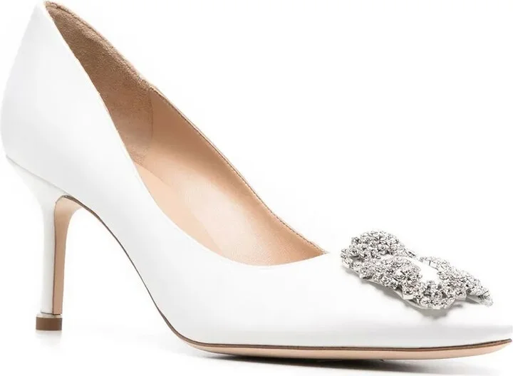 70mm Hangisi crystal-buckle pumps - Image 2