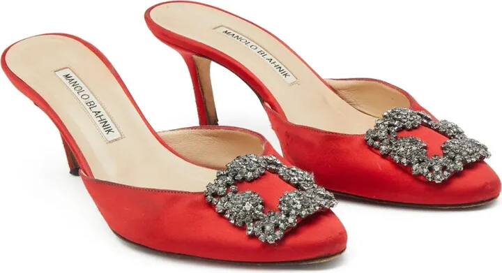 70mm Hangisi satin mules - Image 2