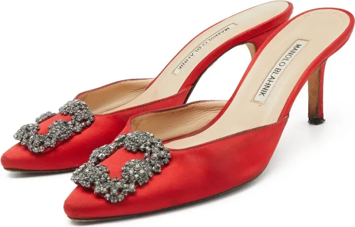 70mm Hangisi satin mules - Image 3