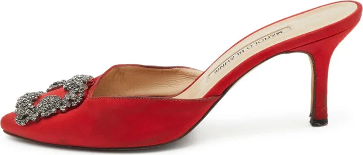 70mm Hangisi satin mules