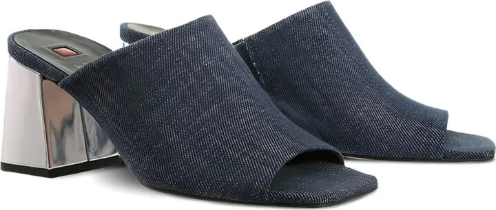 70mm Joyce denim open-toe mules - Image 2