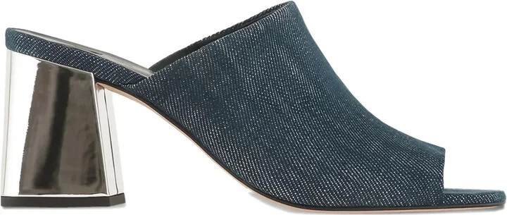 70mm Joyce denim open-toe mules