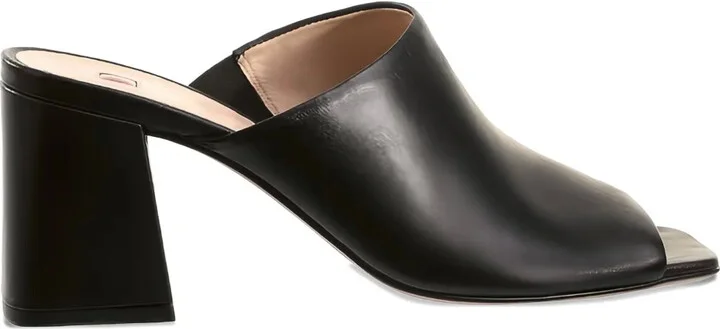 70mm Joyce open-toe block-heel mules