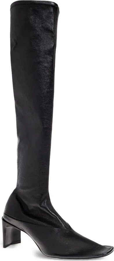 70mm Knee-High Square-Toe Boots - Image 2