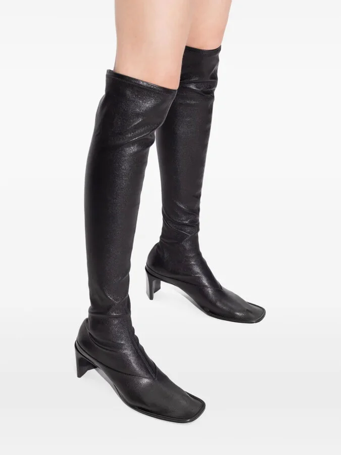 70mm Knee-High Square-Toe Boots - Image 5