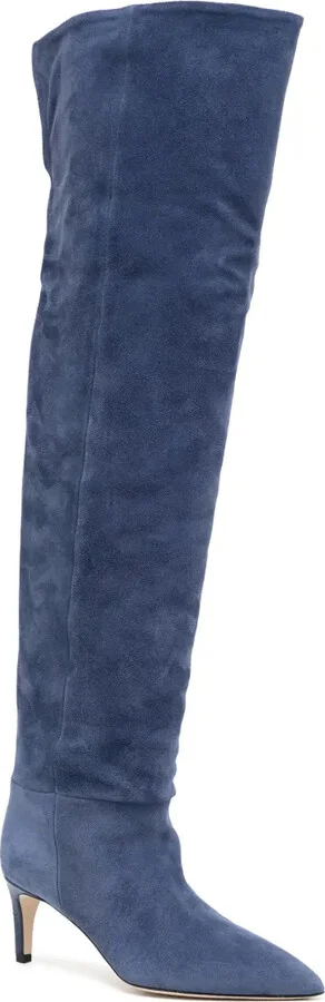 70mm Knee-High Suede Boots - Image 2