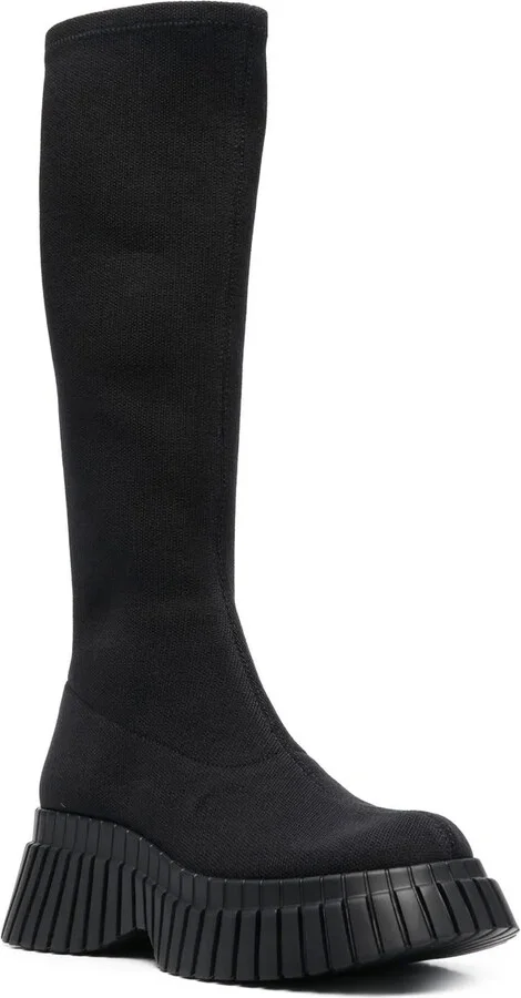 70mm Knitted Platform Boots - Image 2