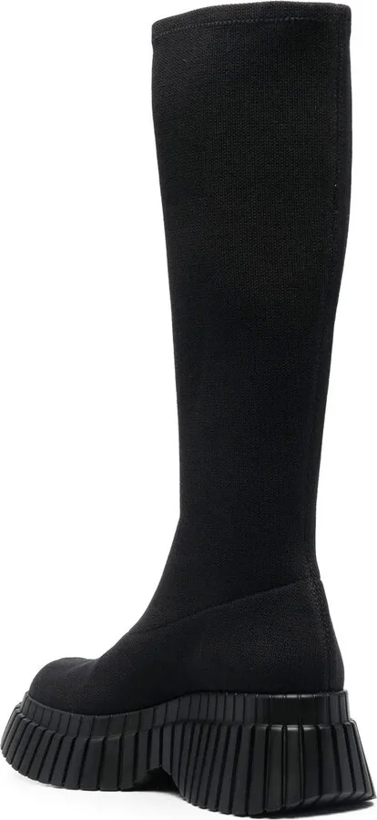 70mm Knitted Platform Boots - Image 3