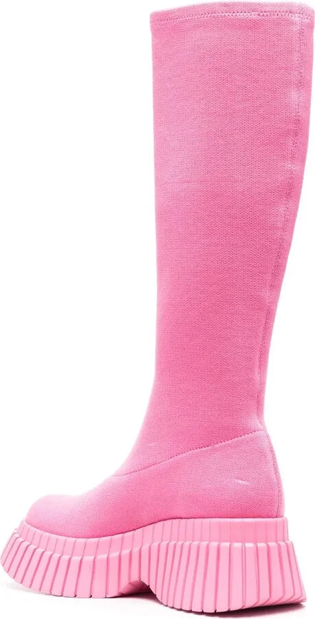 70mm Knitted Platform Boots - Image 3
