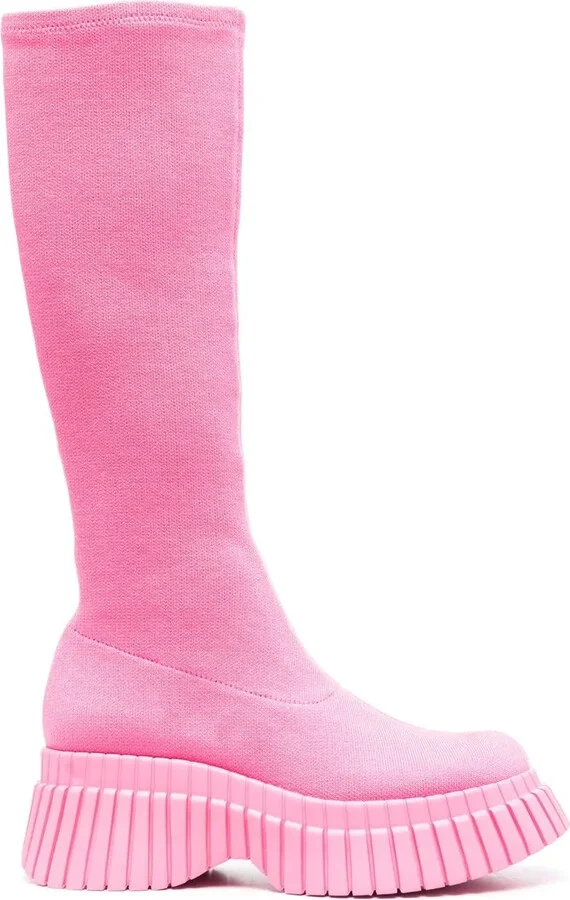 70mm Knitted Platform Boots