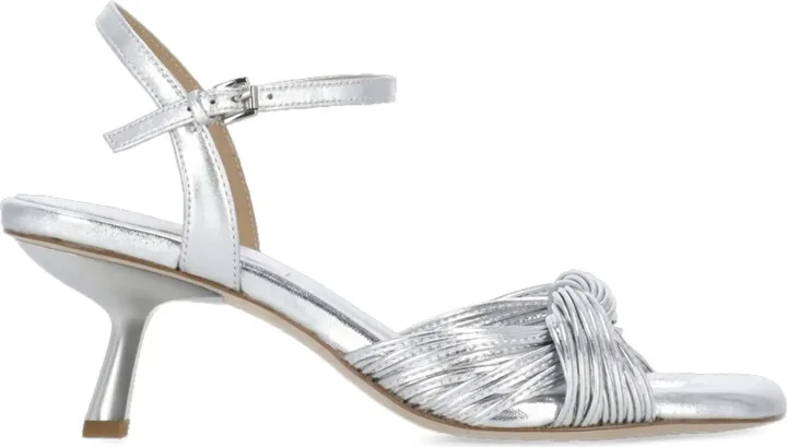 70mm Knotted Ankle-Strap Sandals