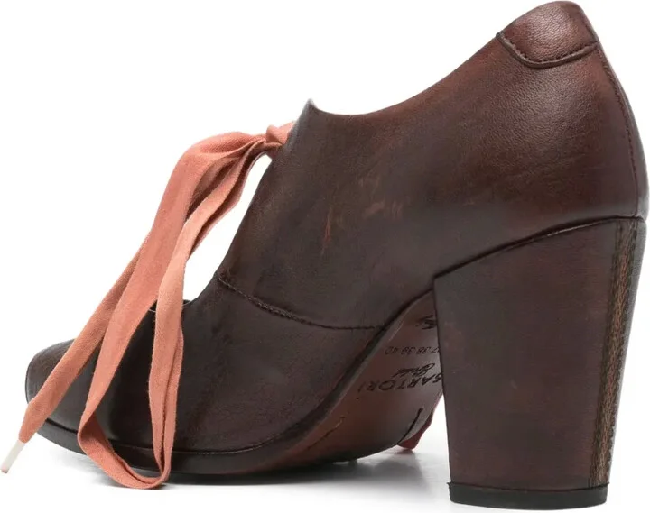 70mm Laced Peep-Toe Pumps - Image 3