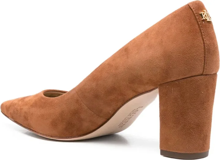 70mm Lanette pointed-toe suede pumps - Image 3