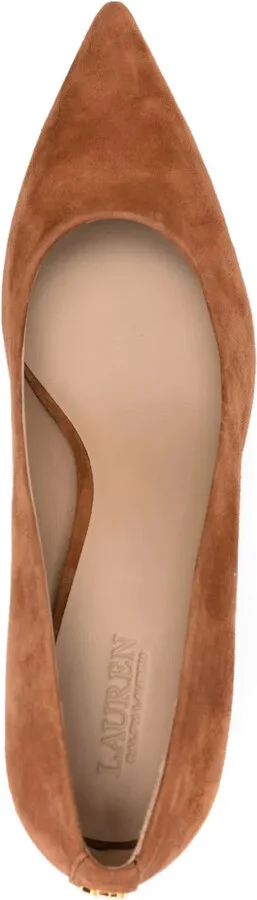 70mm Lanette pointed-toe suede pumps - Image 4