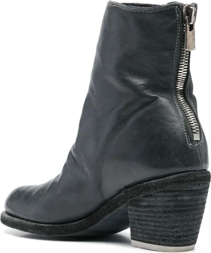 70mm Leather Ankle Boots - Image 3