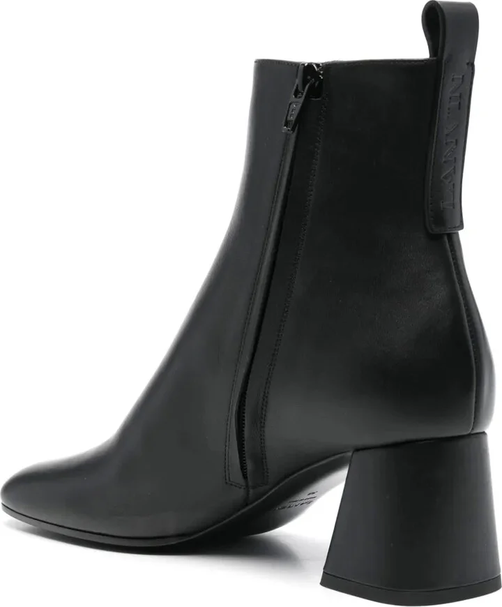 70mm Leather Ankle Boots - Image 3