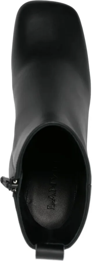 70mm Leather Ankle Boots - Image 4