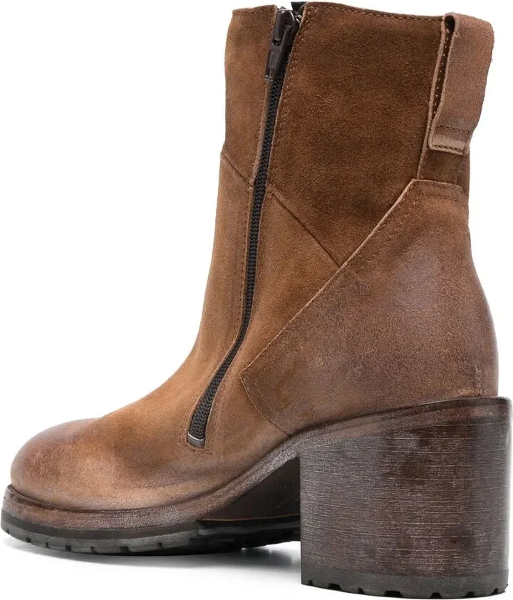 70mm Leather Ankle Boots - Image 3