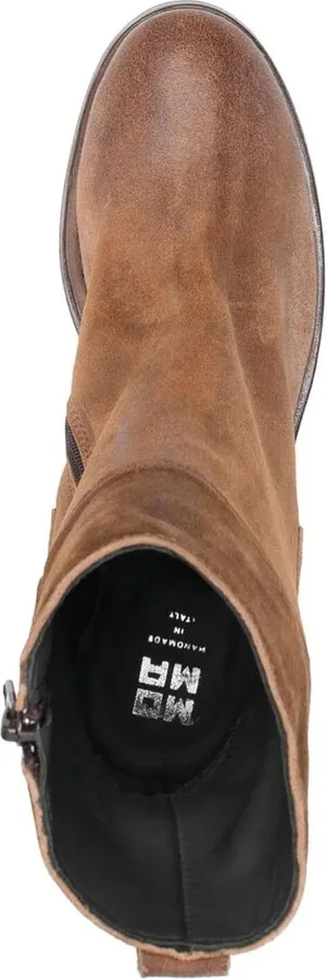 70mm Leather Ankle Boots - Image 4