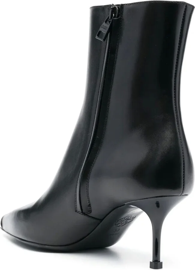 70mm Leather Ankle Boots - Image 3