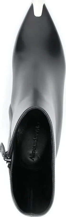 70mm Leather Ankle Boots - Image 4