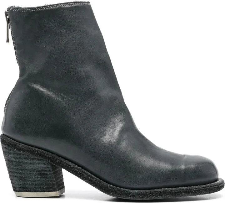 70mm Leather Ankle Boots