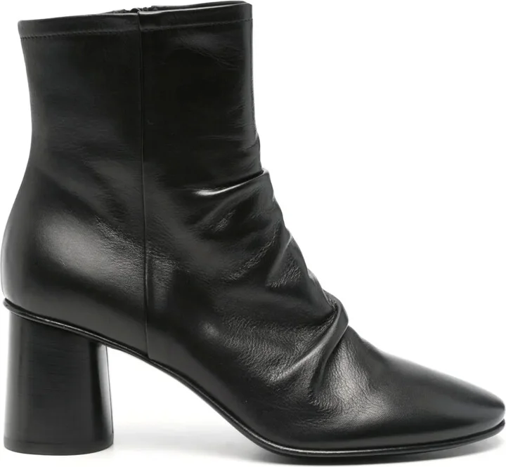 70mm Leather Ankle Boots