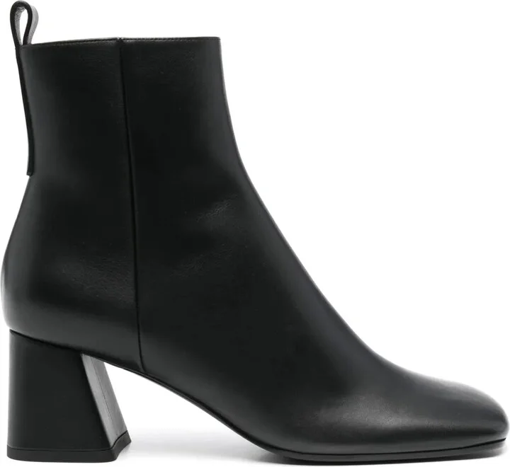 70mm Leather Ankle Boots