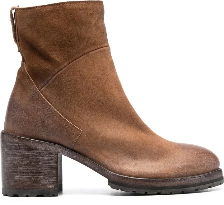 70mm Leather Ankle Boots