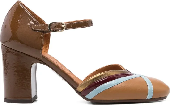 70mm Leather Ankle-Strap Pumps