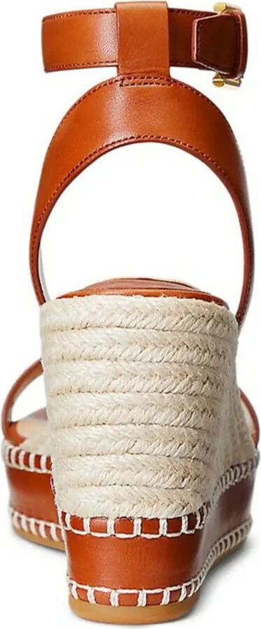 70mm Leather Ankle-Strap Wedge Sandals - Image 2