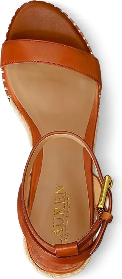 70mm Leather Ankle-Strap Wedge Sandals - Image 3