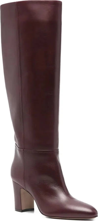 70mm Leather Block-Heel Boots - Image 2