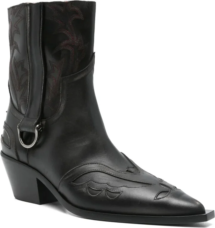 70mm Leather Boots - Image 2