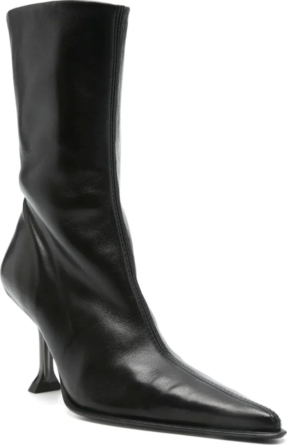 70mm Leather Boots - Image 2