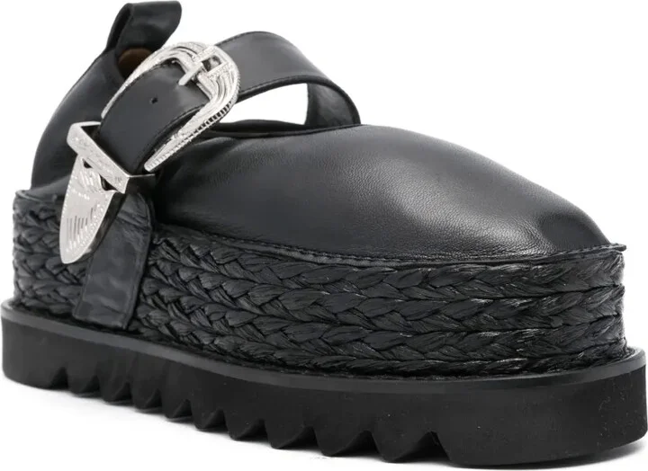 70mm Leather Espadrilles - Image 2