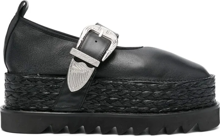 70mm Leather Espadrilles