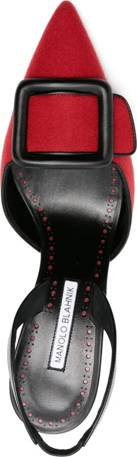 70mm Leather Heeled Pumps - Image 4
