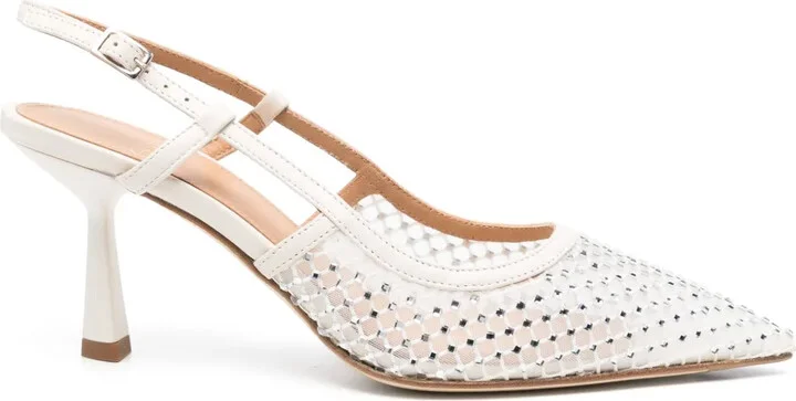 70mm Leather Heeled Pumps