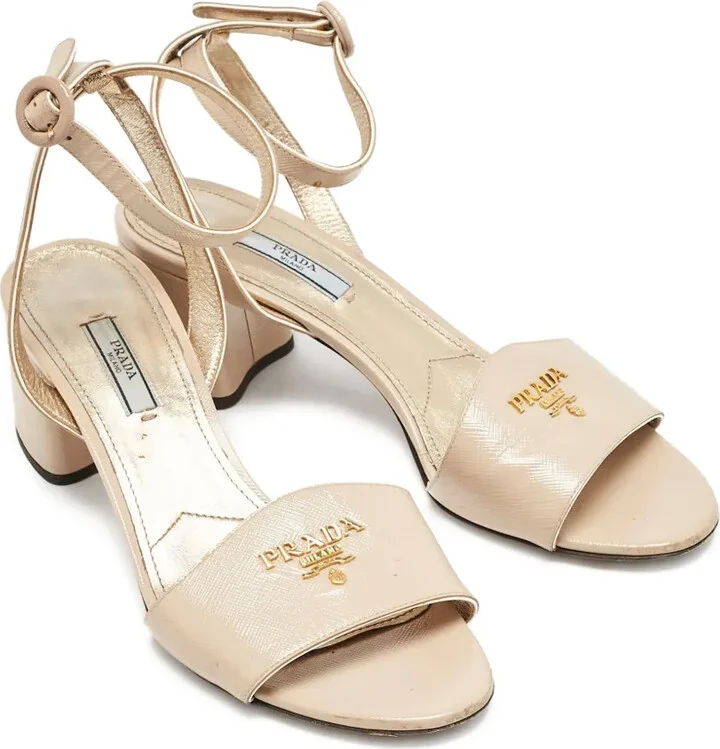 70mm Leather Heeled Sandals - Image 2