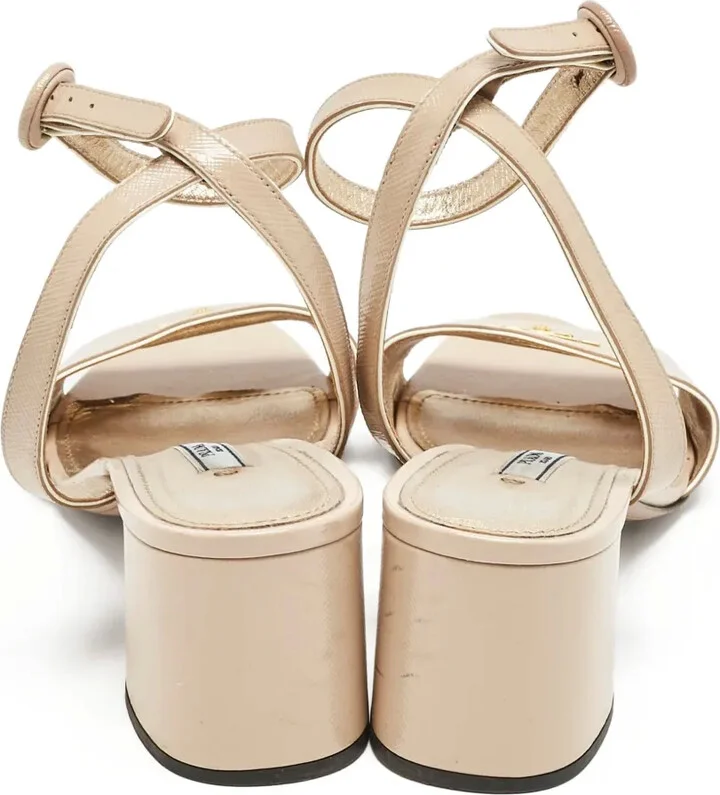70mm Leather Heeled Sandals - Image 3