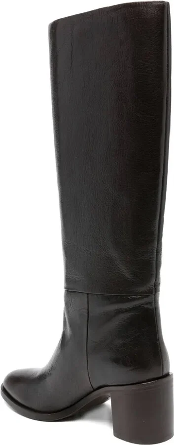 70mm Leather Knee-High Boots - Image 3