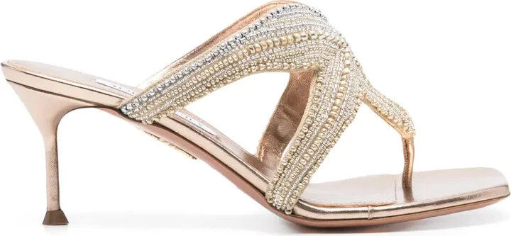 70mm Leather Sandals