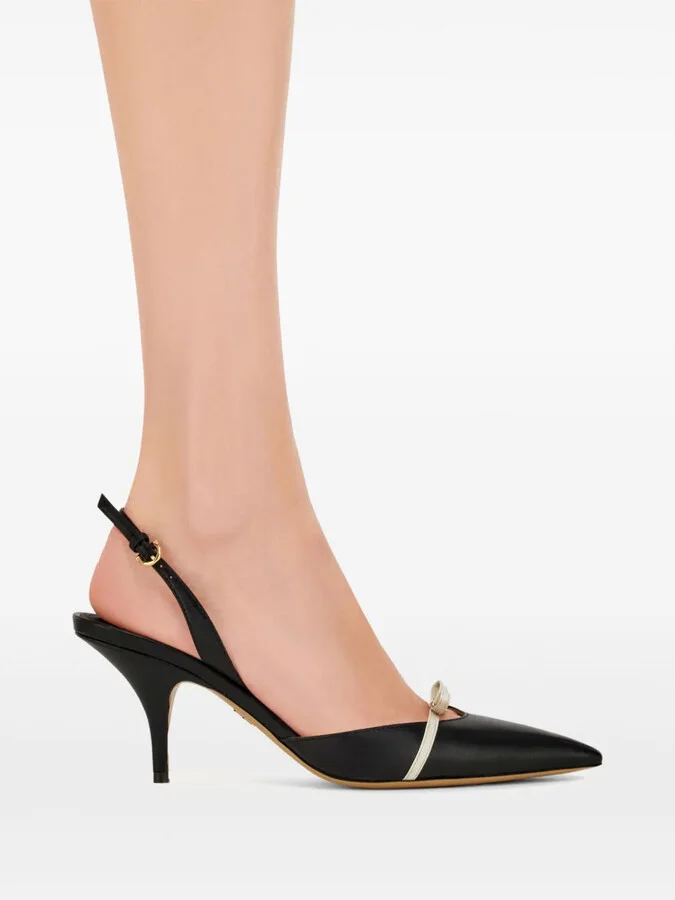 70mm Leather Slingback Pumps - Image 5