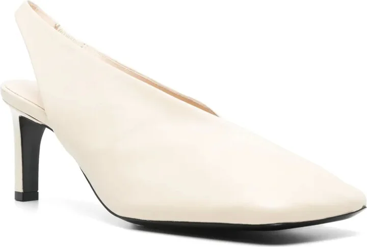 70mm Leather Slingback Pumps - Image 2