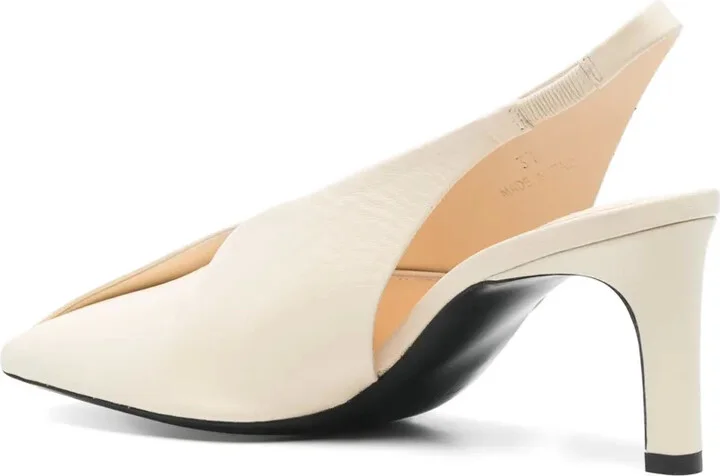 70mm Leather Slingback Pumps - Image 3
