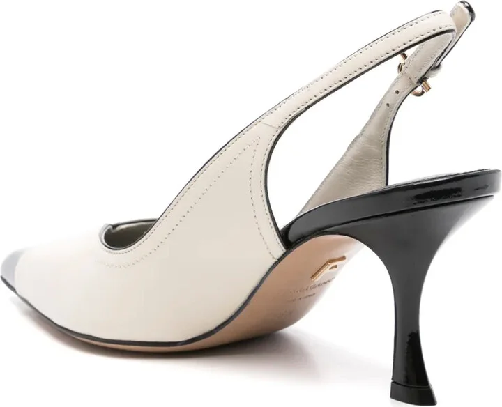 70mm Leather Slingback Pumps - Image 3
